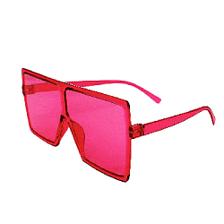 Очки квадратные малиновые №11