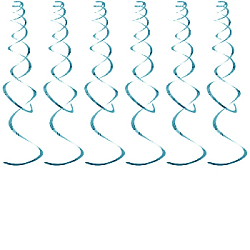 Спираль пластиковая 70см 6шт, голубой