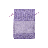 Мешочек из мешковины и органзы 13х18 см сиреневый